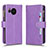 Custodia Portafoglio In Pelle Cover con Supporto BY2 per Sharp Aquos Sense7 Viola