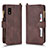 Custodia Portafoglio In Pelle Cover con Supporto BY2 per Sharp Aquos wish Marrone