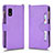 Custodia Portafoglio In Pelle Cover con Supporto BY2 per Sharp Aquos wish Viola