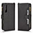 Custodia Portafoglio In Pelle Cover con Supporto BY2 per Sony Xperia 1 II Nero