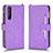 Custodia Portafoglio In Pelle Cover con Supporto BY2 per Sony Xperia 1 II Viola