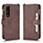 Custodia Portafoglio In Pelle Cover con Supporto BY2 per Sony Xperia 1 III