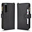 Custodia Portafoglio In Pelle Cover con Supporto BY2 per Sony Xperia 5 III Nero