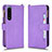 Custodia Portafoglio In Pelle Cover con Supporto BY2 per Sony Xperia 5 III SO-53B Viola