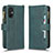 Custodia Portafoglio In Pelle Cover con Supporto BY2 per Xiaomi Poco M5 4G Verde