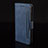 Custodia Portafoglio In Pelle Cover con Supporto BY2 per Xiaomi Redmi Note 9 Blu