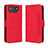 Custodia Portafoglio In Pelle Cover con Supporto BY3 per Asus ROG Phone 7 Pro Rosso