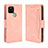 Custodia Portafoglio In Pelle Cover con Supporto BY3 per Google Pixel 5 Rosa