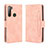 Custodia Portafoglio In Pelle Cover con Supporto BY3 per HTC U20 5G Rosa