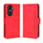 Custodia Portafoglio In Pelle Cover con Supporto BY3 per Huawei Honor 60 5G Rosso