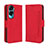 Custodia Portafoglio In Pelle Cover con Supporto BY3 per Huawei Honor 90 Lite 5G Rosso