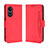 Custodia Portafoglio In Pelle Cover con Supporto BY3 per Huawei Honor X5 Plus Rosso