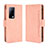 Custodia Portafoglio In Pelle Cover con Supporto BY3 per Huawei Mate X2 Rosa