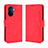 Custodia Portafoglio In Pelle Cover con Supporto BY3 per Huawei Nova Y71 Rosso