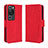 Custodia Portafoglio In Pelle Cover con Supporto BY3 per Huawei P60 Pro Rosso