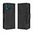 Custodia Portafoglio In Pelle Cover con Supporto BY3 per Motorola Moto E13 Nero