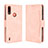 Custodia Portafoglio In Pelle Cover con Supporto BY3 per Motorola Moto E7 Power Rosa