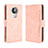 Custodia Portafoglio In Pelle Cover con Supporto BY3 per Nokia 7.3 Rosa