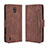 Custodia Portafoglio In Pelle Cover con Supporto BY3 per Nokia C2 Marrone