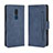 Custodia Portafoglio In Pelle Cover con Supporto BY3 per Nokia C3 Blu