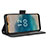 Custodia Portafoglio In Pelle Cover con Supporto BY3 per Nokia G22