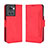 Custodia Portafoglio In Pelle Cover con Supporto BY3 per OnePlus 10R 5G Rosso