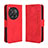 Custodia Portafoglio In Pelle Cover con Supporto BY3 per OnePlus 12 5G Rosso