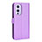 Custodia Portafoglio In Pelle Cover con Supporto BY3 per OnePlus 9 5G Viola