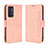 Custodia Portafoglio In Pelle Cover con Supporto BY3 per OnePlus 9RT 5G Rosa