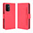 Custodia Portafoglio In Pelle Cover con Supporto BY3 per OnePlus Nord N200 5G Rosso