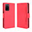 Custodia Portafoglio In Pelle Cover con Supporto BY3 per Oppo A55 5G Rosso