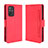 Custodia Portafoglio In Pelle Cover con Supporto BY3 per Oppo F19 Pro+ Plus 5G Rosso