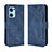 Custodia Portafoglio In Pelle Cover con Supporto BY3 per Oppo Find X5 Lite 5G Blu