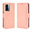 Custodia Portafoglio In Pelle Cover con Supporto BY3 per Oppo K10 5G India Rosa