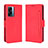 Custodia Portafoglio In Pelle Cover con Supporto BY3 per Oppo K10 5G India Rosso