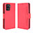 Custodia Portafoglio In Pelle Cover con Supporto BY3 per Oppo Reno5 F Rosso