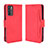 Custodia Portafoglio In Pelle Cover con Supporto BY3 per Oppo Reno6 5G Rosso