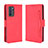 Custodia Portafoglio In Pelle Cover con Supporto BY3 per Oppo Reno6 Pro 5G India Rosso