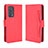 Custodia Portafoglio In Pelle Cover con Supporto BY3 per Oppo Reno6 Pro+ Plus 5G Rosso