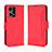 Custodia Portafoglio In Pelle Cover con Supporto BY3 per Oppo Reno8 4G Rosso