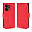 Custodia Portafoglio In Pelle Cover con Supporto BY3 per Oppo Reno9 5G Rosso