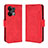 Custodia Portafoglio In Pelle Cover con Supporto BY3 per Oppo Reno9 Pro 5G Rosso