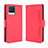 Custodia Portafoglio In Pelle Cover con Supporto BY3 per Realme 8 Pro Rosso