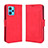 Custodia Portafoglio In Pelle Cover con Supporto BY3 per Realme 9 4G Rosso