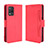 Custodia Portafoglio In Pelle Cover con Supporto BY3 per Realme 9 5G India Rosso