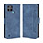 Custodia Portafoglio In Pelle Cover con Supporto BY3 per Realme C21Y Blu