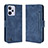 Custodia Portafoglio In Pelle Cover con Supporto BY3 per Realme C31 Blu