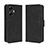 Custodia Portafoglio In Pelle Cover con Supporto BY3 per Realme C55 Nero