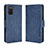 Custodia Portafoglio In Pelle Cover con Supporto BY3 per Samsung Galaxy A02s Blu