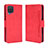 Custodia Portafoglio In Pelle Cover con Supporto BY3 per Samsung Galaxy A12 Nacho Rosso